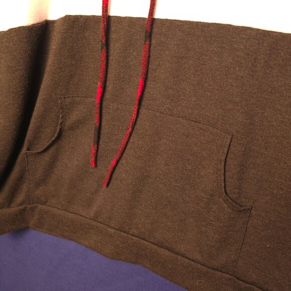 7th Ray Red Plaid Colorblock Hoodie Sweatshirt X-Large - Picture 5 of 7